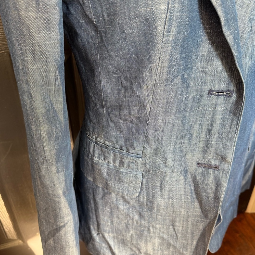 Classic Single-Button Navy Blue Blazer - Picture 6 of 16
